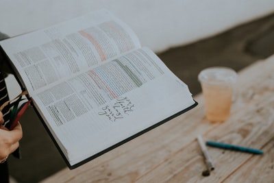 Brown wooden table in the white paper
